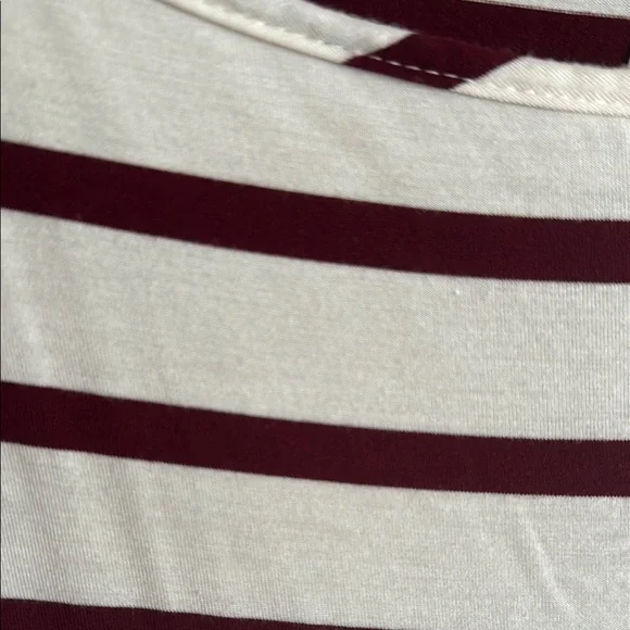 Loveappella Striped Tunic in White and Brown - Picture 4 of 4